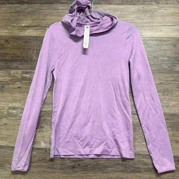 Fabletics Purple Cowl Neck Long Sleeve Sweatshirt - Picture 1 of 3